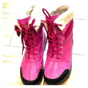 Ugg waterproof pink winter boots size 6